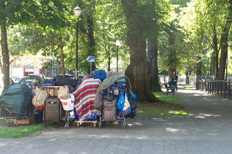 20150827_123651 D3S.jpg - Homeless wares, North Park, Portland, OR